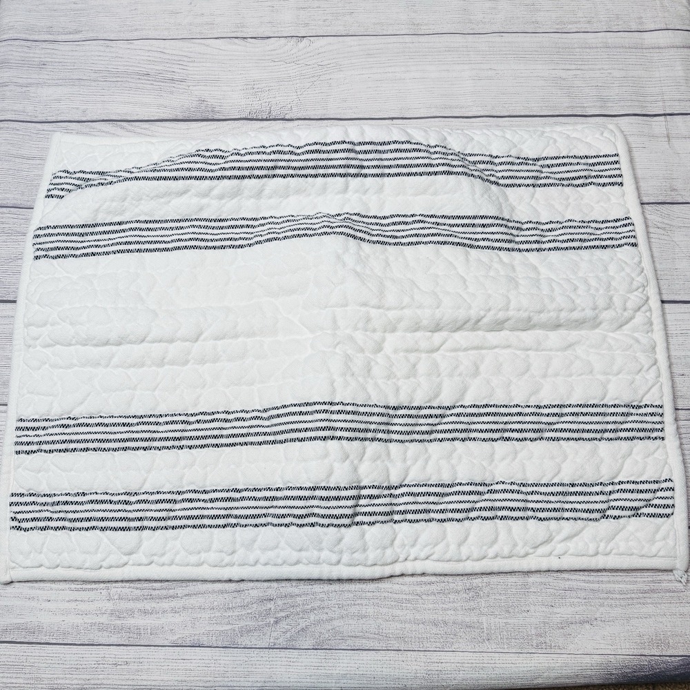 Pottery Barn 100% Cotton‎ Standard Pillow Sham Cover Classic White Black